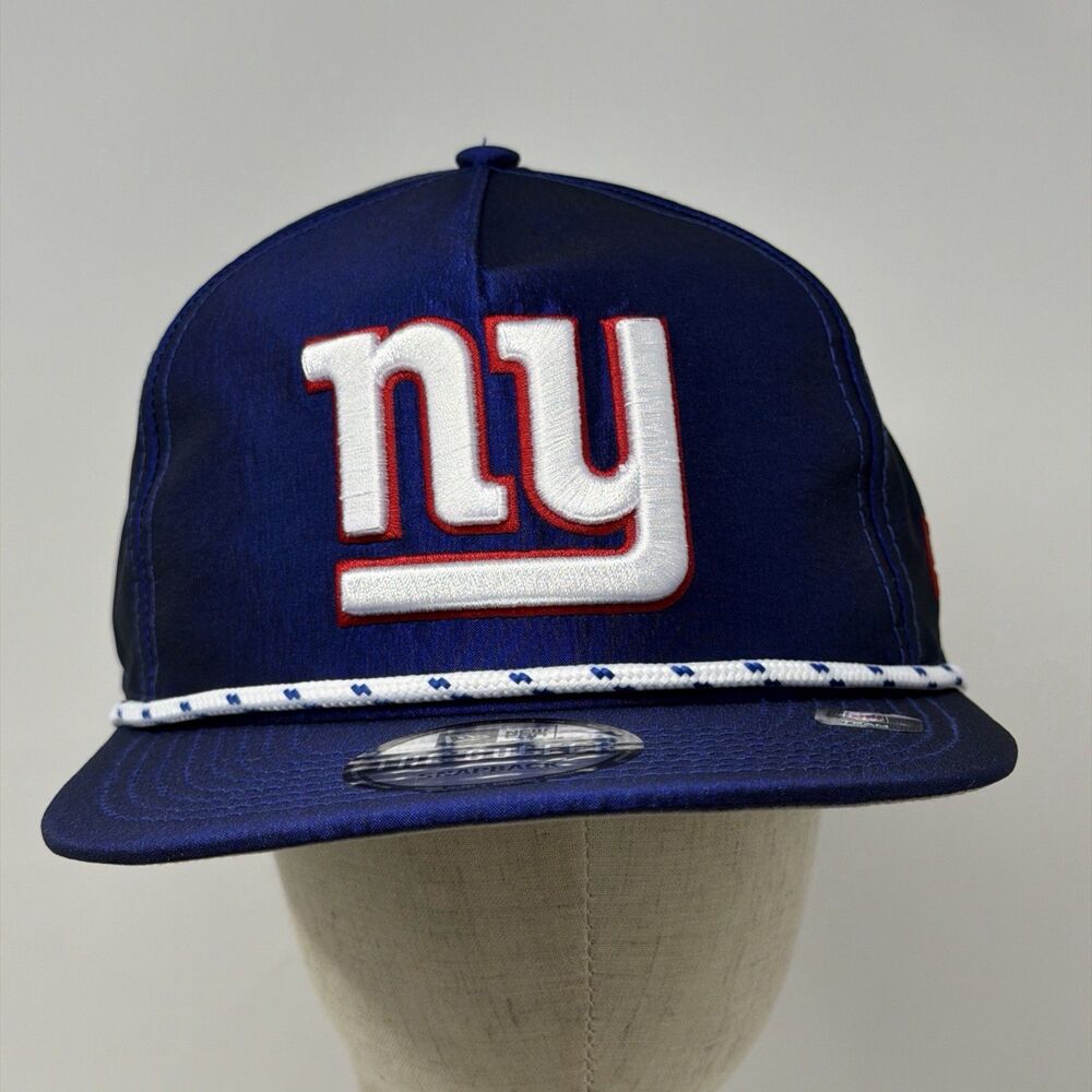 New Era New York Giants The Golfer Snapback Hat Blue Satin Rope NFL Cap NEW